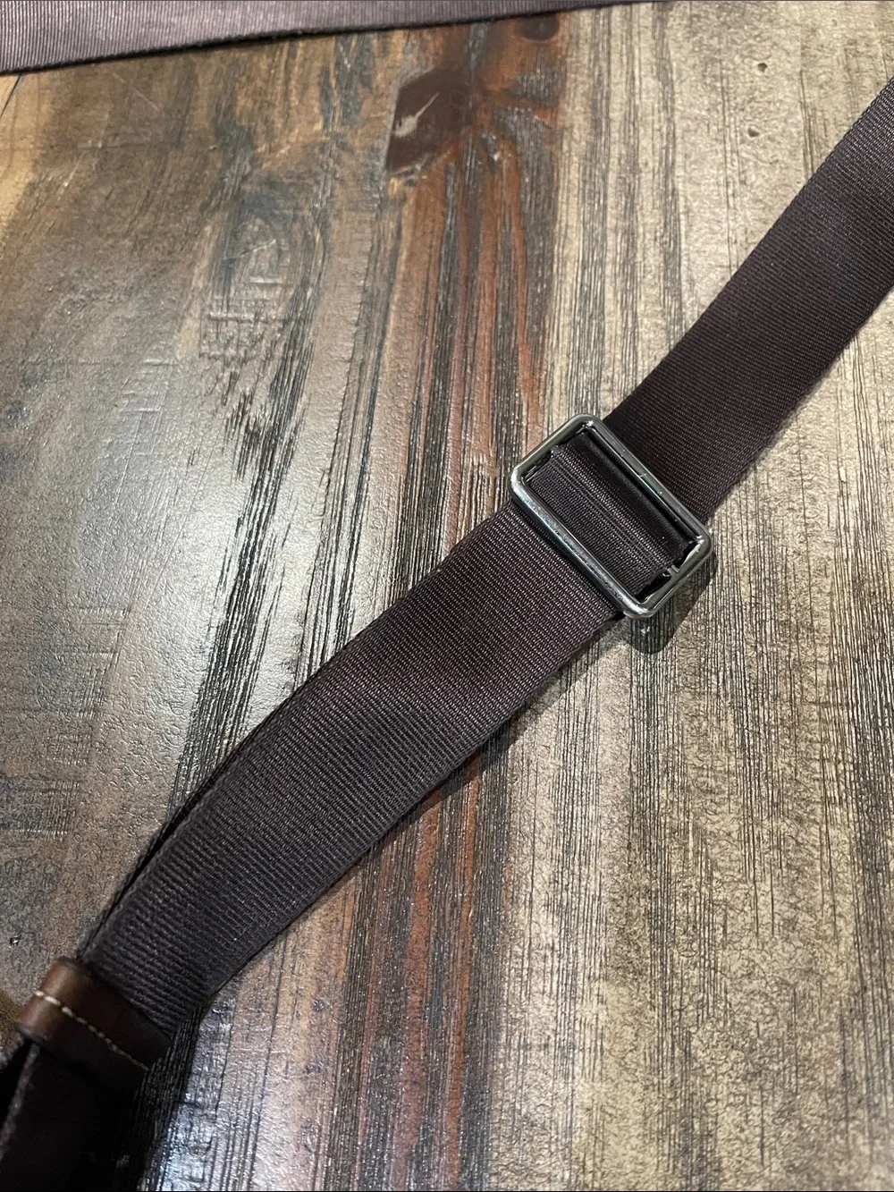 Tumi Brown Nylon Crossbody Messenger Bag with Leather Trim